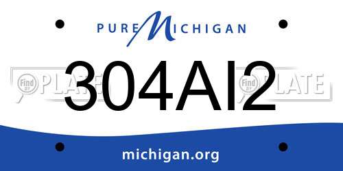 304AI2 Michigan License Plate