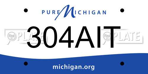 304AIT Michigan License Plate