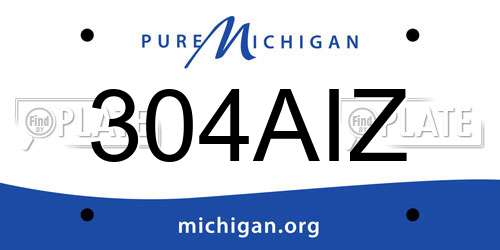 304AIZ Michigan License Plate