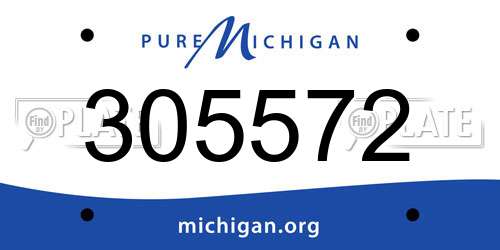 305572 Michigan License Plate