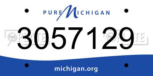 3057129 Michigan License Plate