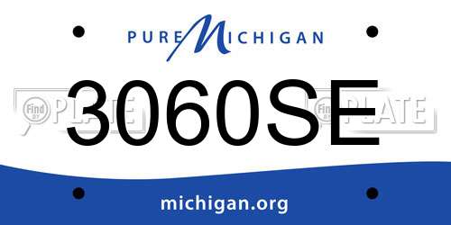 3060SE Michigan License Plate