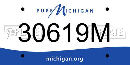 30619M Michigan License Plate