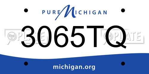 3065TQ Michigan License Plate