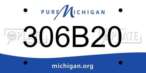 306B20 Michigan License Plate