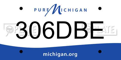 306DBE Michigan License Plate