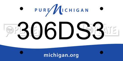 306DS3 Michigan License Plate