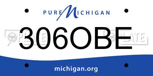 306OBE Michigan License Plate