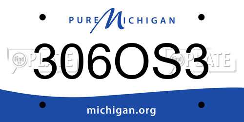 306OS3 Michigan License Plate