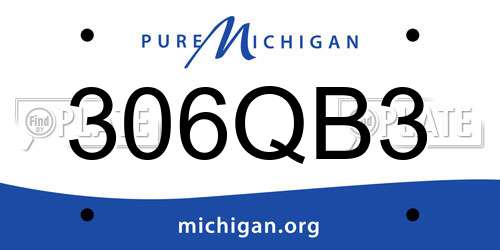 306QB3 Michigan License Plate