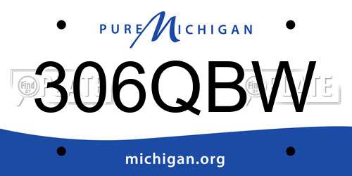 306QBW Michigan License Plate