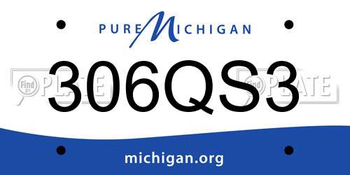 306QS3 Michigan License Plate