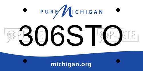 306STO Michigan License Plate