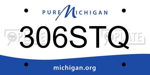 306STQ Michigan License Plate