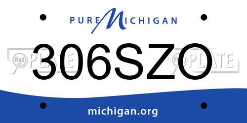 306SZO Michigan License Plate
