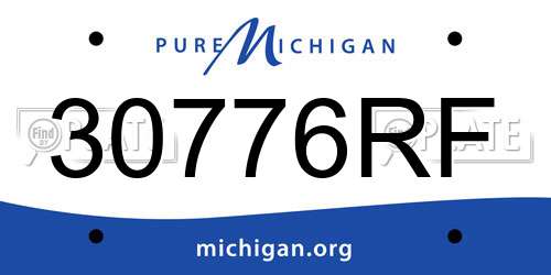 30776RF Michigan License Plate