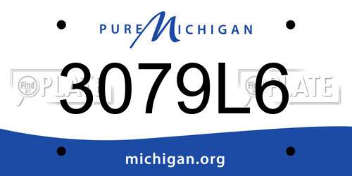 3079L6 Michigan License Plate
