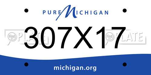 307X17 Michigan License Plate