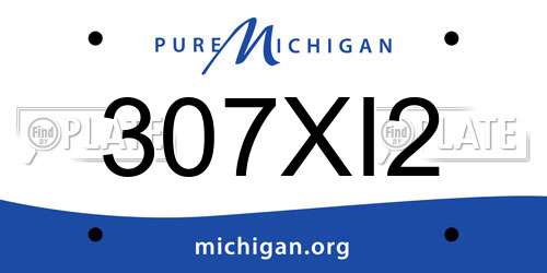 307XI2 Michigan License Plate