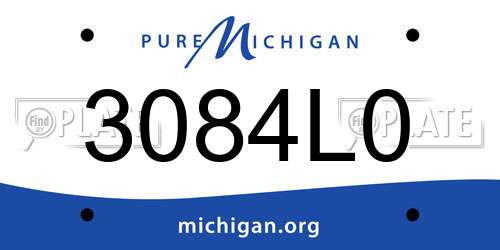 3084L0 Michigan License Plate