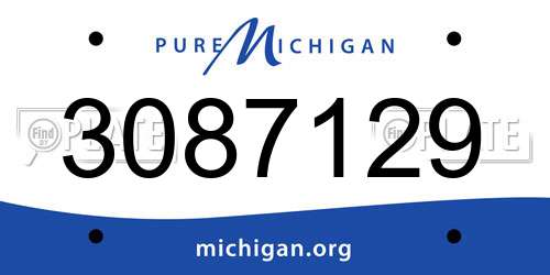 3087129 Michigan License Plate