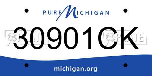 30901CK Michigan License Plate
