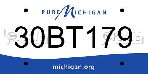 30BT179 Michigan License Plate