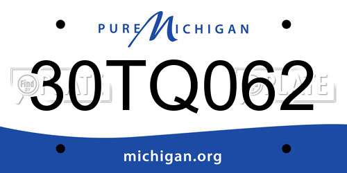 30TQ062 Michigan License Plate