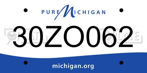 30ZO062 Michigan License Plate