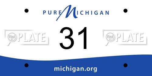 31 Michigan License Plate