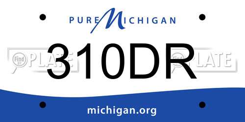 310DR Michigan License Plate