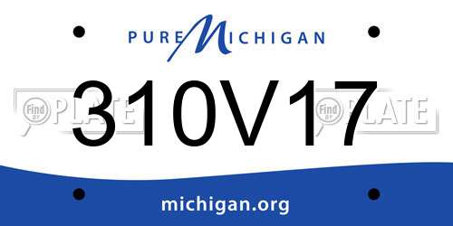 310V17 Michigan License Plate