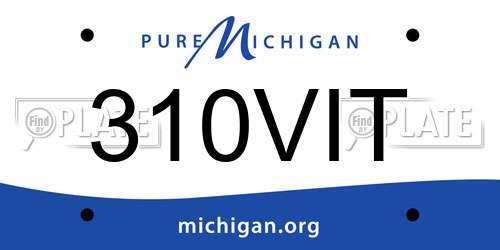 310VIT Michigan License Plate