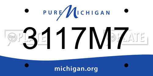 3117M7 Michigan License Plate