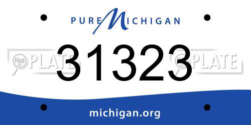 31323 Michigan License Plate