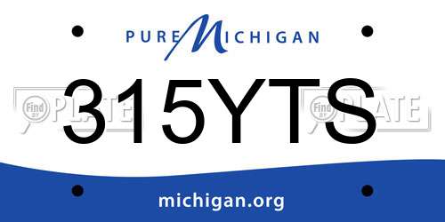 315YTS Michigan License Plate