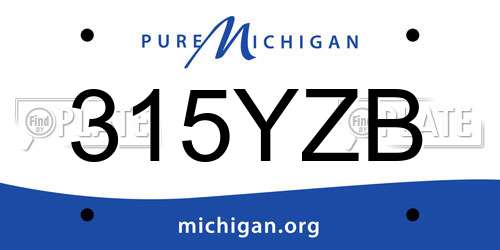 315YZB Michigan License Plate