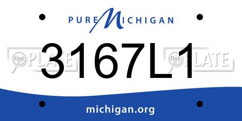 3167L1 Michigan License Plate