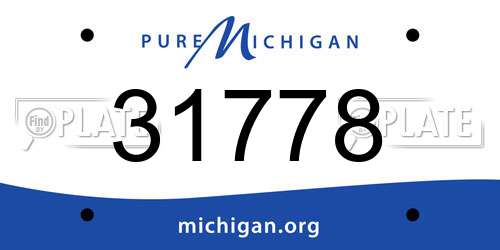 31778 Michigan License Plate