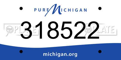 318522 Michigan License Plate
