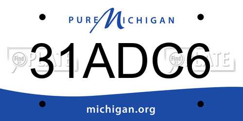 31ADC6 Michigan License Plate