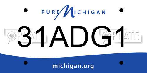 31ADG1 Michigan License Plate