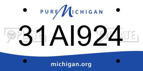 31AI924 Michigan License Plate