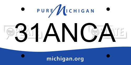 31ANCA Michigan License Plate