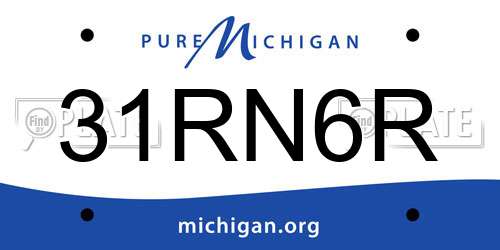 31RN6R Michigan License Plate