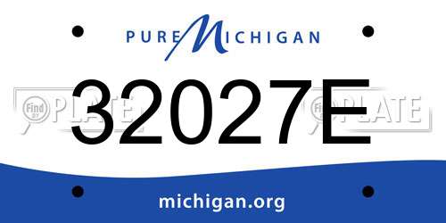 32027E Michigan License Plate
