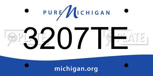 3207TE Michigan License Plate