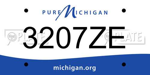 3207ZE Michigan License Plate