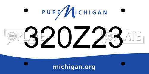 320Z23 Michigan License Plate