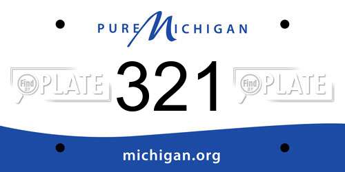 321 Michigan License Plate